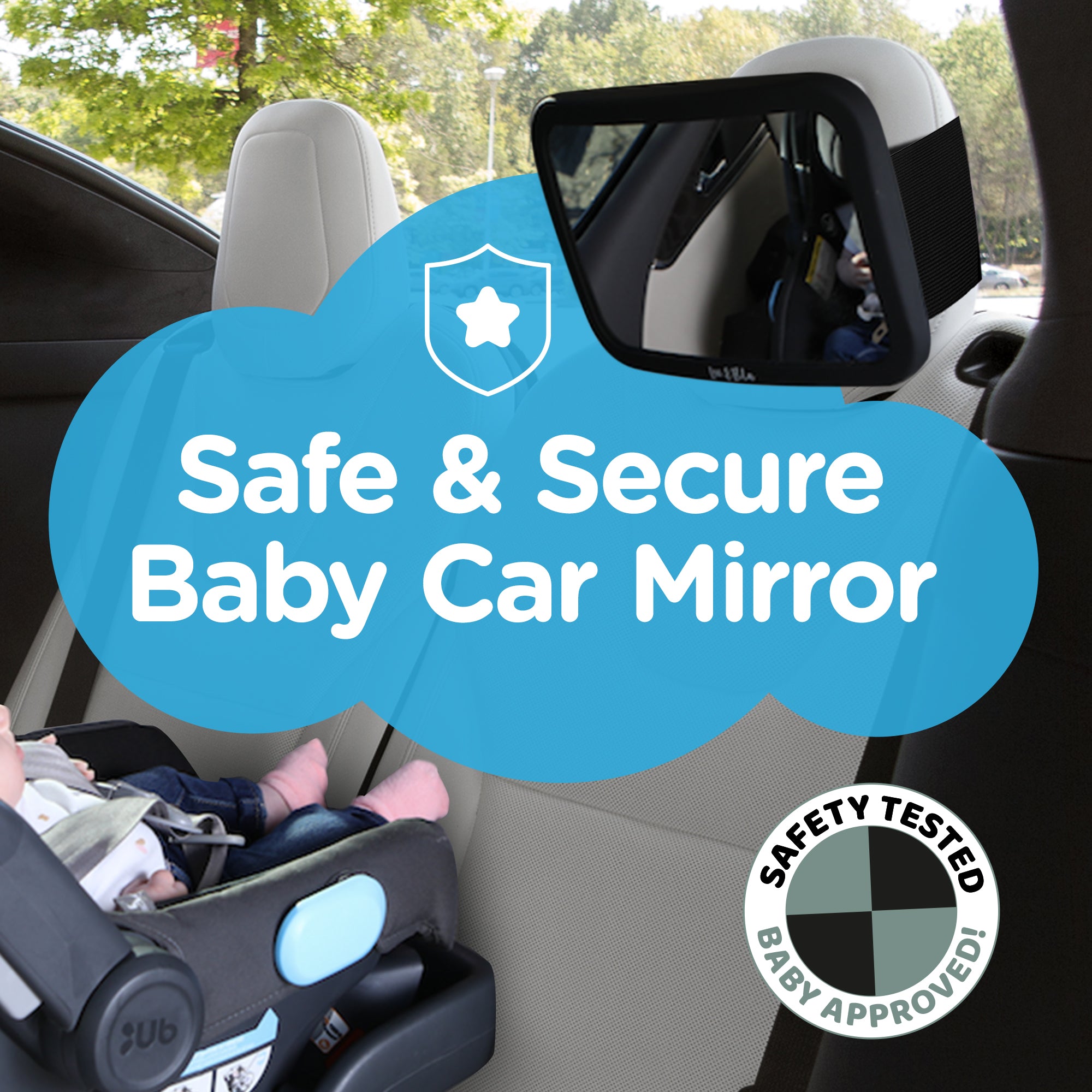 Baby mirror for 2025 car without adjustable headrest